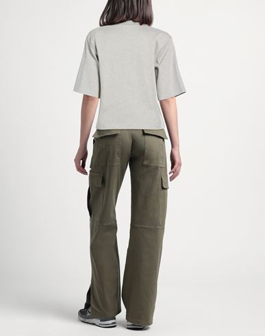 Woman Polo shirt Light grey Size M Cotton, Elastane