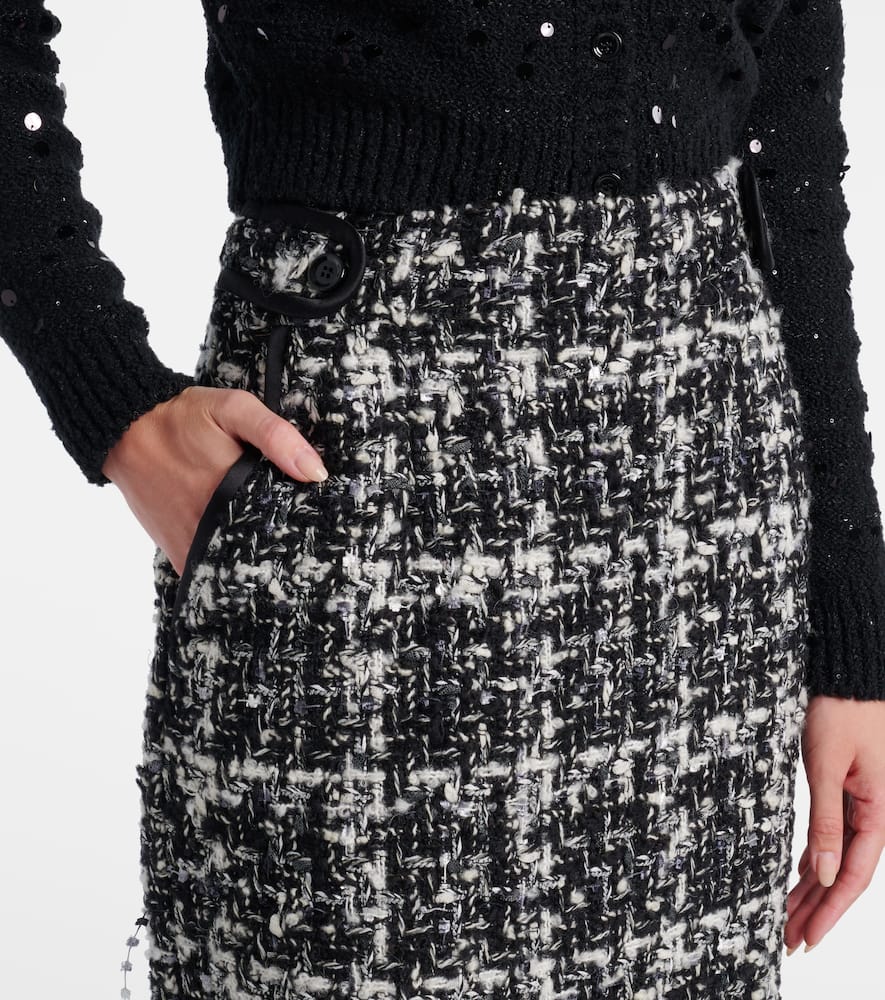 Checked midi skirt