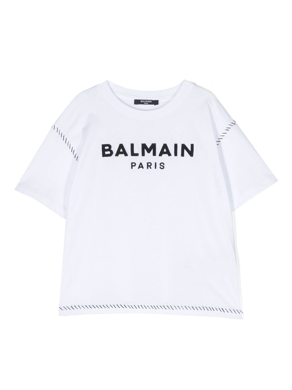 Logo-embroidered cotton T-shirt - White
