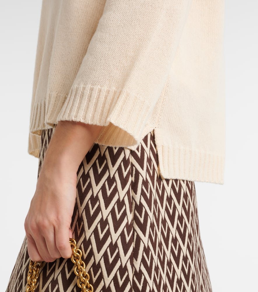 Embellished virgin wool sweater
