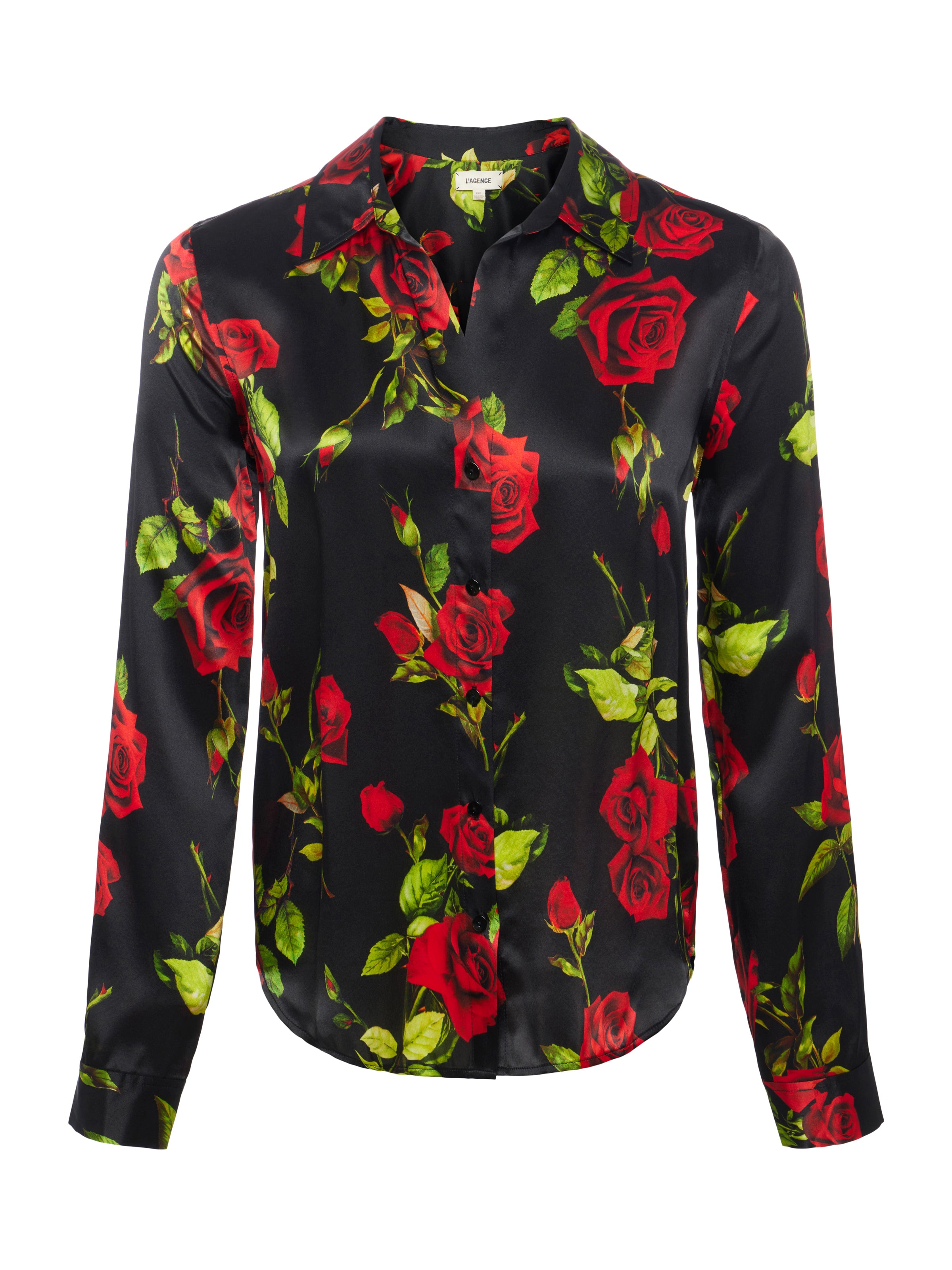Tyler Silk Blouse Top In Black