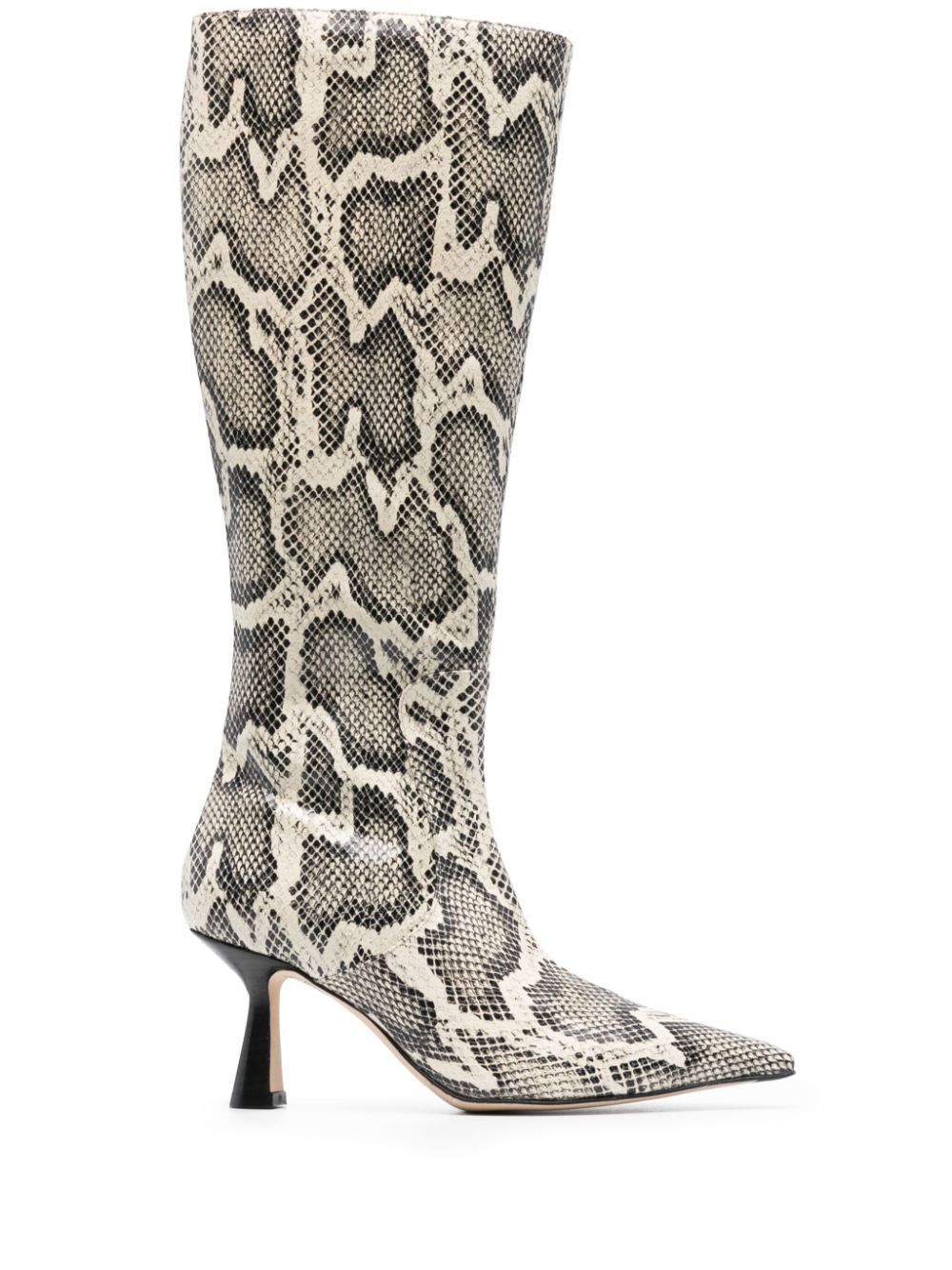 Esme 75mm knee-high leather boots - Black