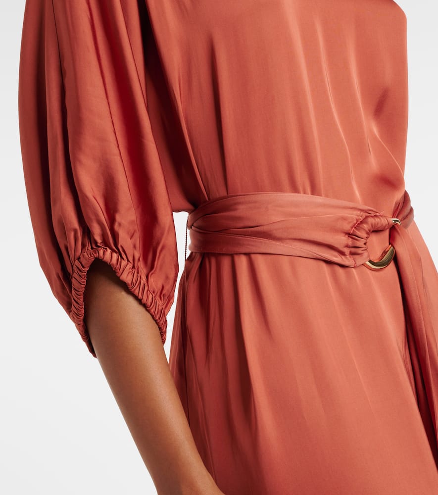 Velvet Laurel satin midi dress