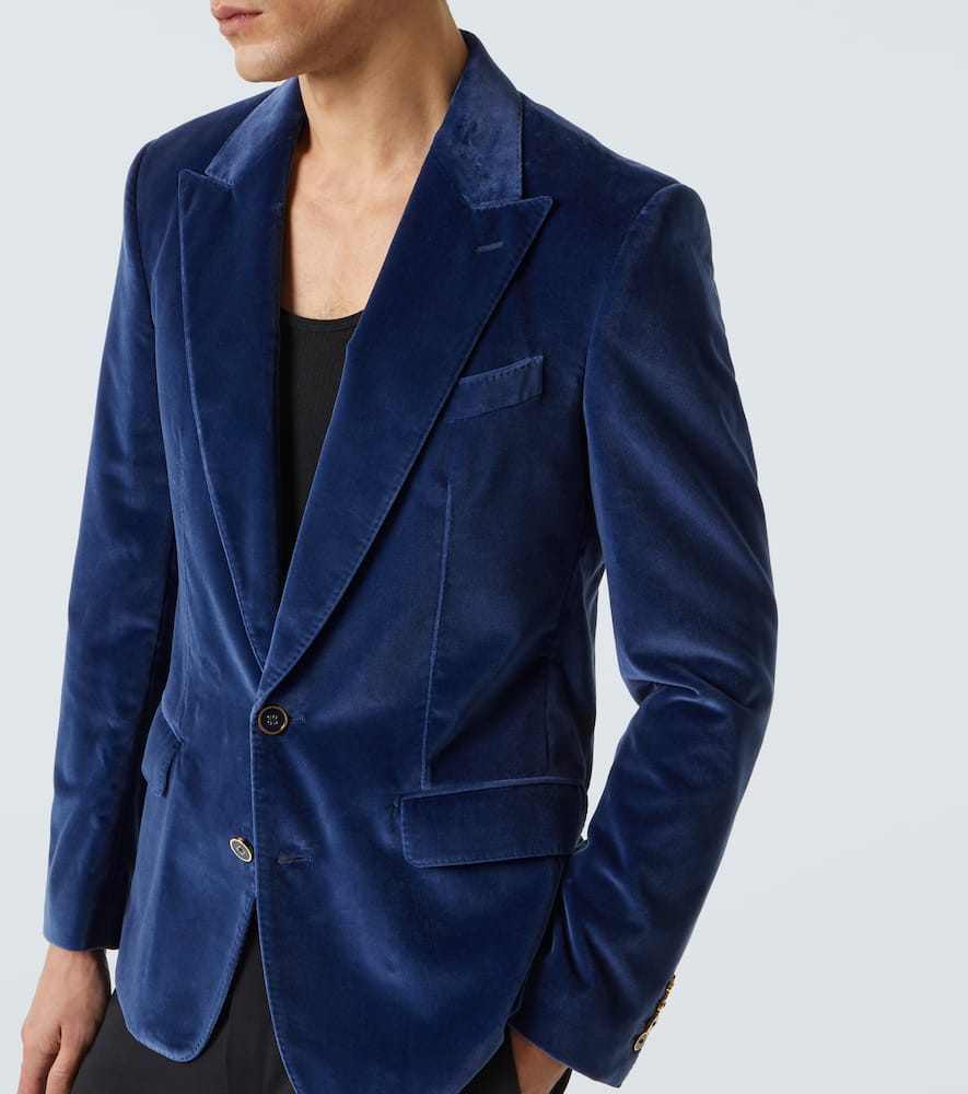 Cotton velvet blazer