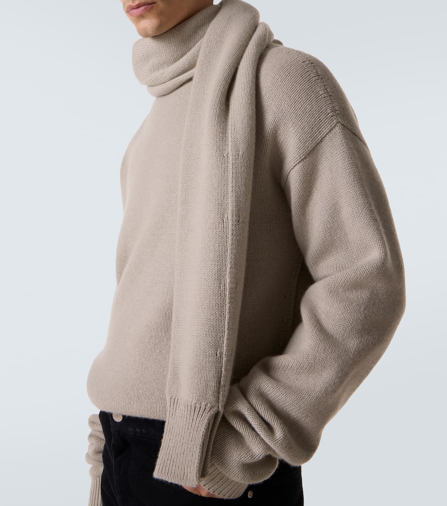 Rex 2 scarf-detail cashmere sweater