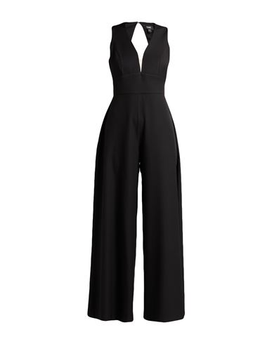 Woman Jumpsuit Black Size 14 Polyester, Elastane