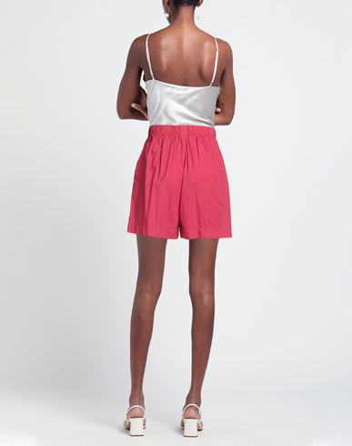 Woman Shorts & Bermuda Shorts Magenta Size L Cotton