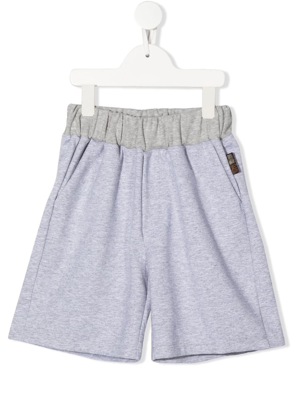 Logo-patch track shorts - Grey