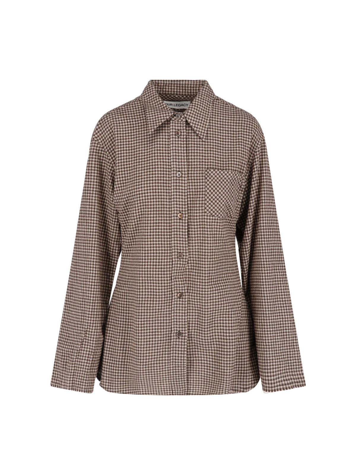 Checked Flannel Shirt with Mother-of-Pearl Buttons