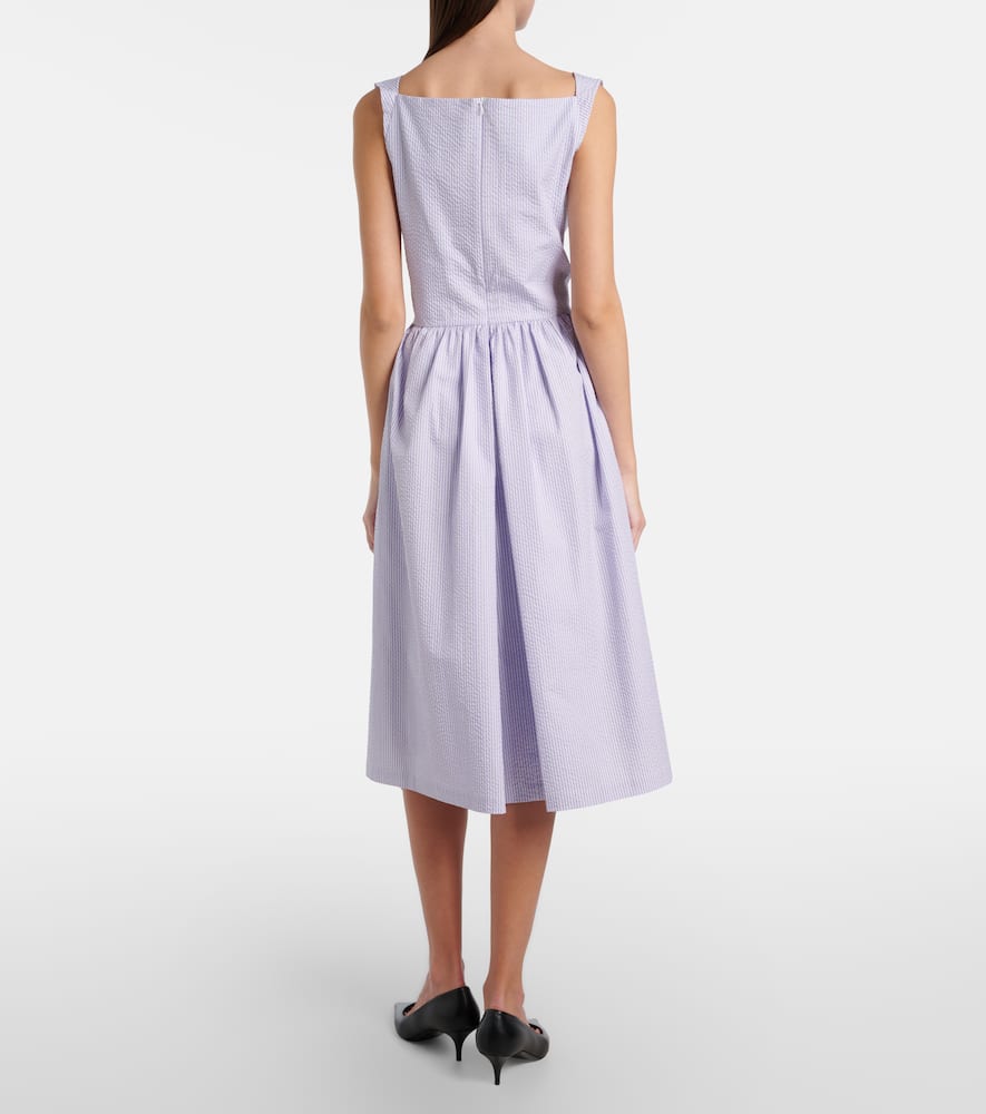 Sunday cotton seersucker midi dress