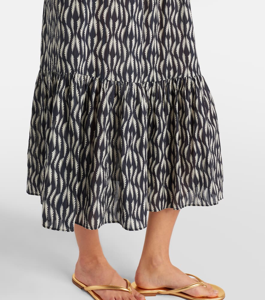 Nadine printed cotton-blend midi dress