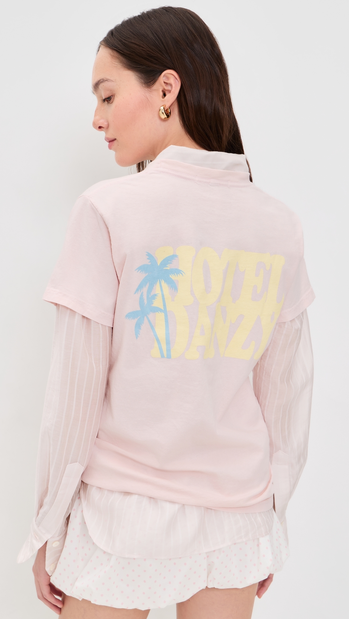On Holiday Vintage Fit Tee Pink