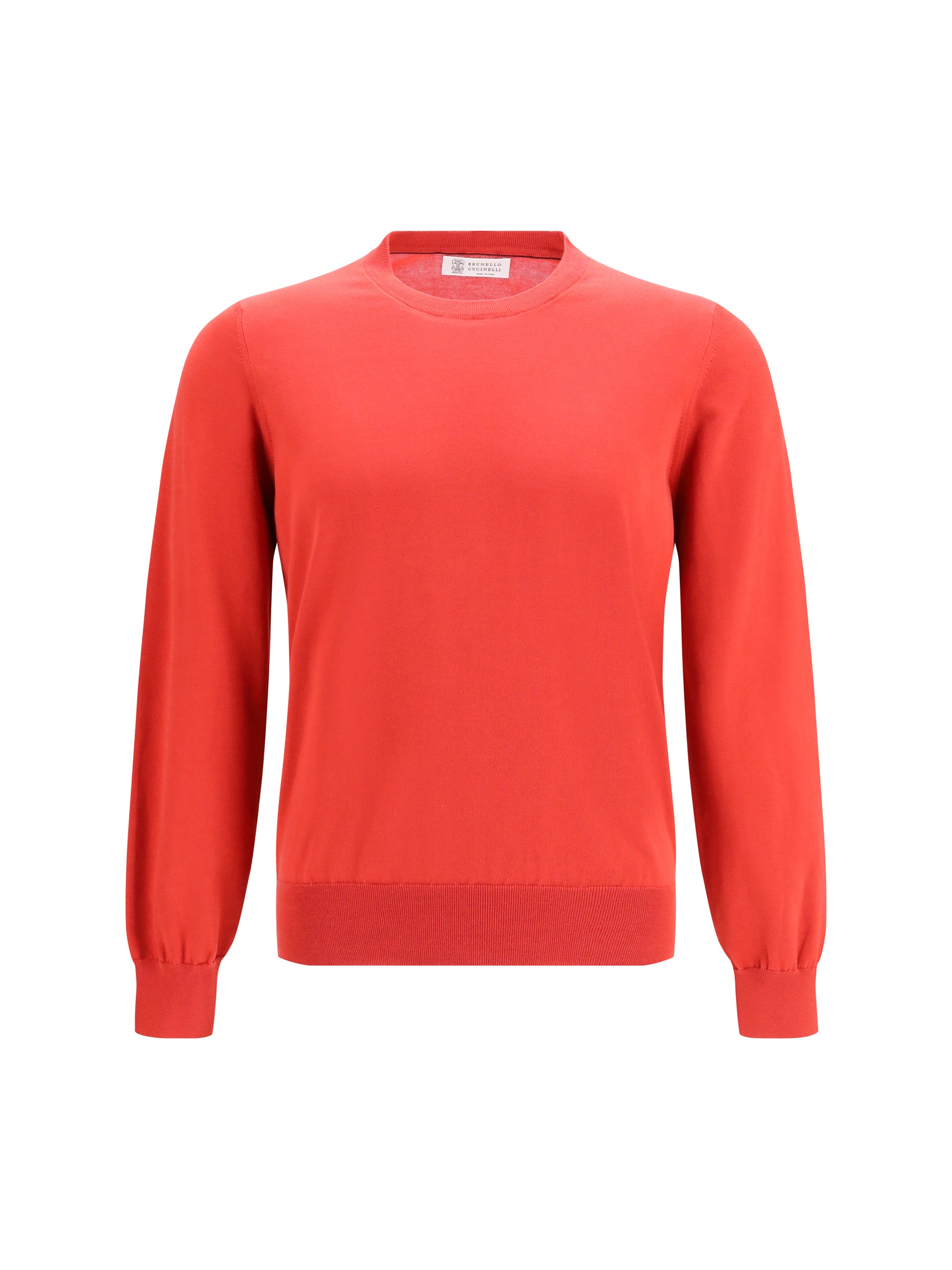 Cotton Crewneck Sweater — Red
