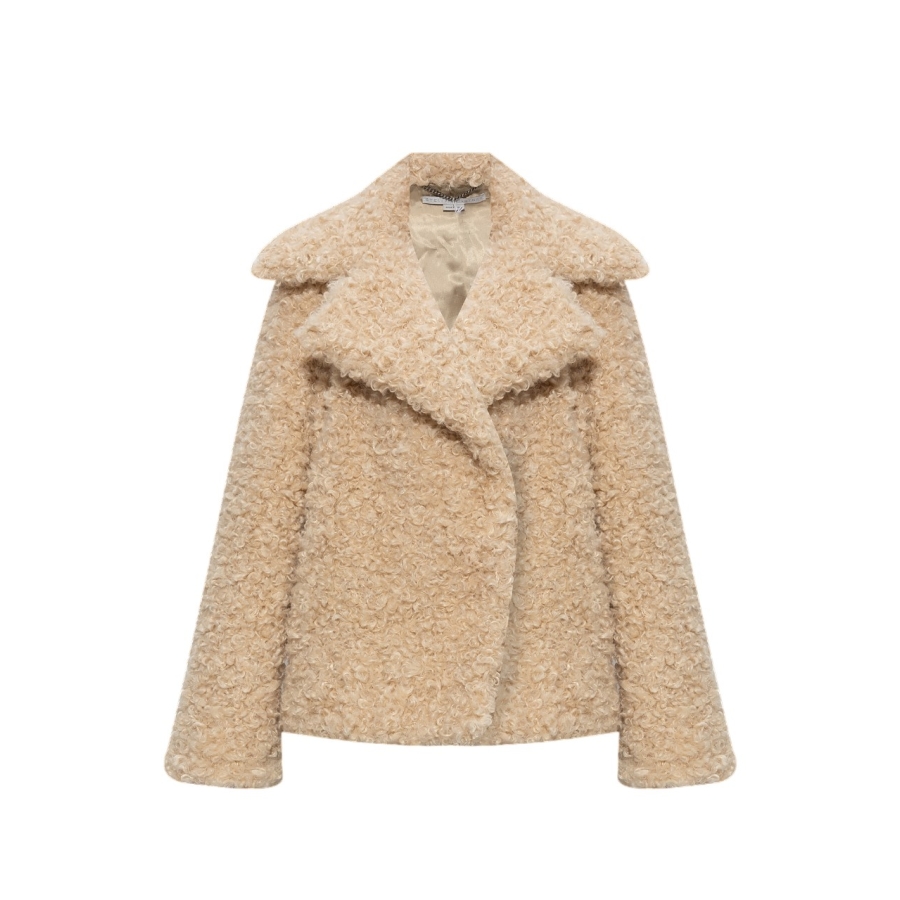 Cropped Faux-Fur Coat