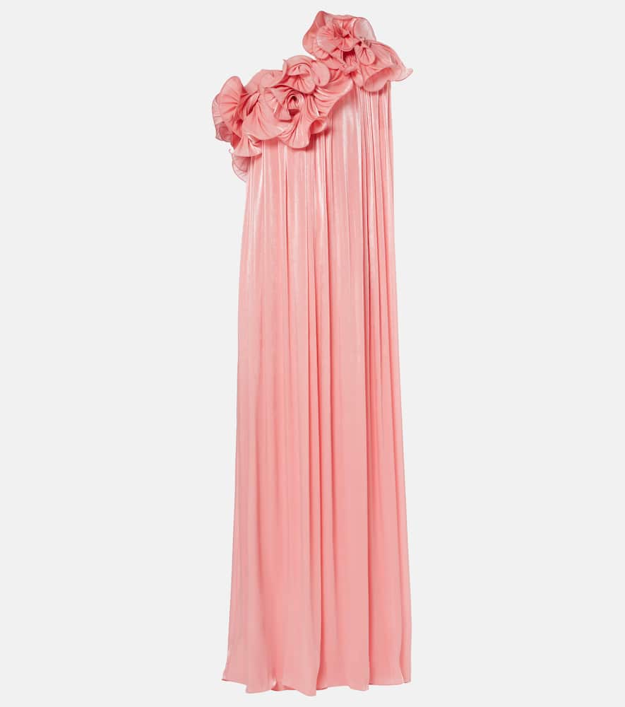 Charmain plissé georgette gown