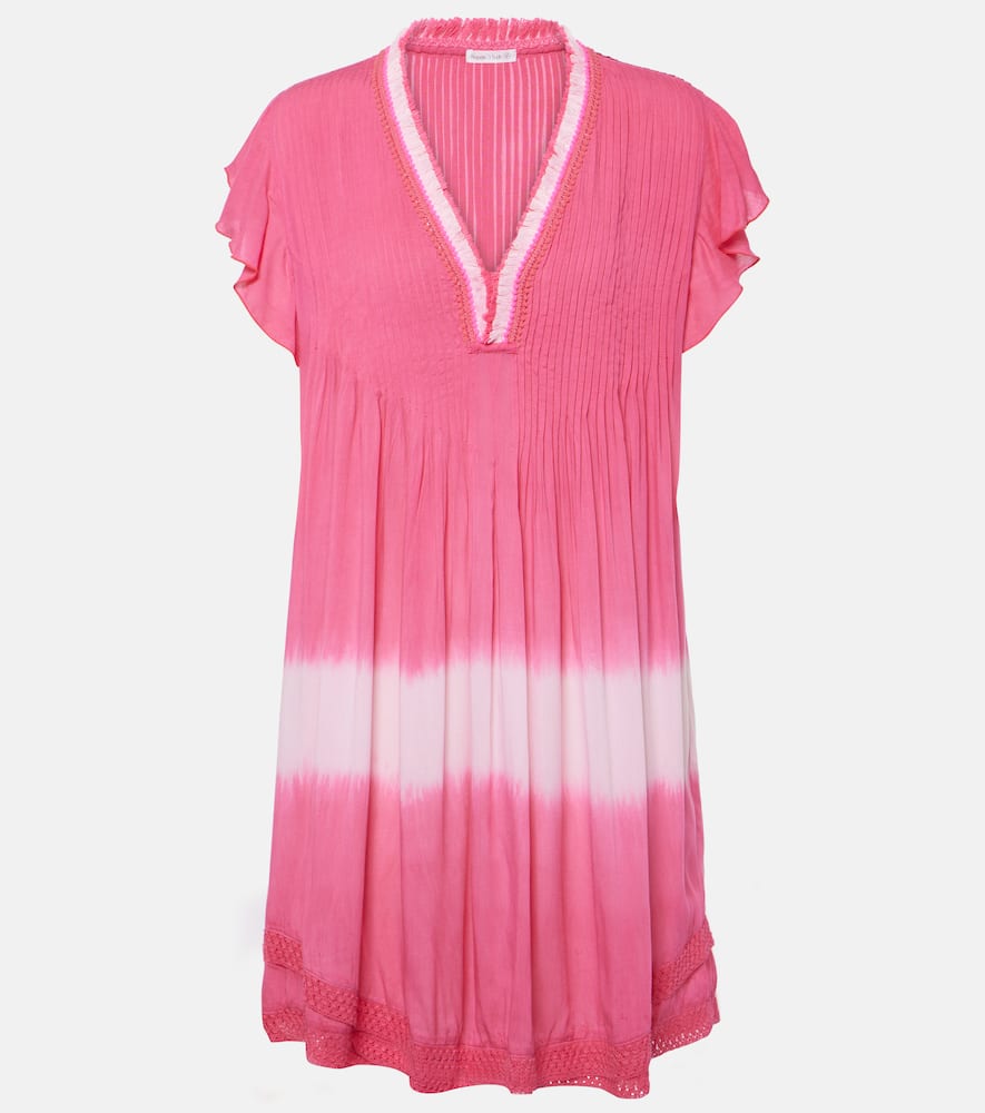 Poupette St Barth Sasha ruffled pleated minidress