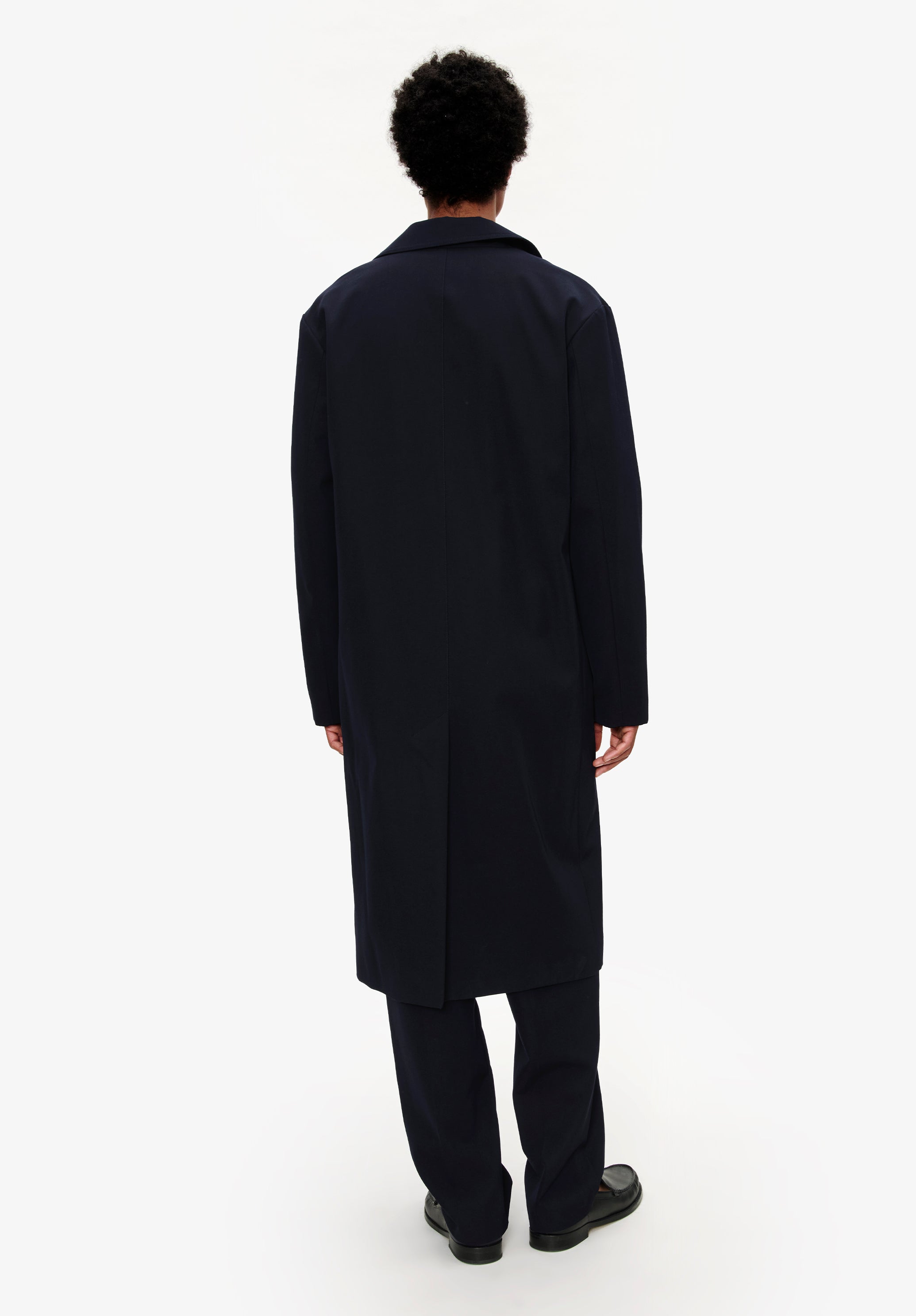 A. P.C. Men's Double-breasted coat Size: Extra Small in Dark navy blue