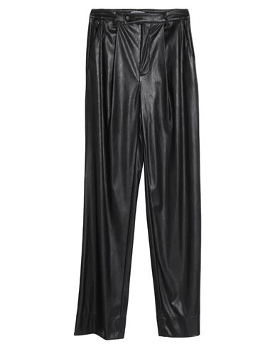 Woman Pants Black Size 2 Polyurethane, Polyester