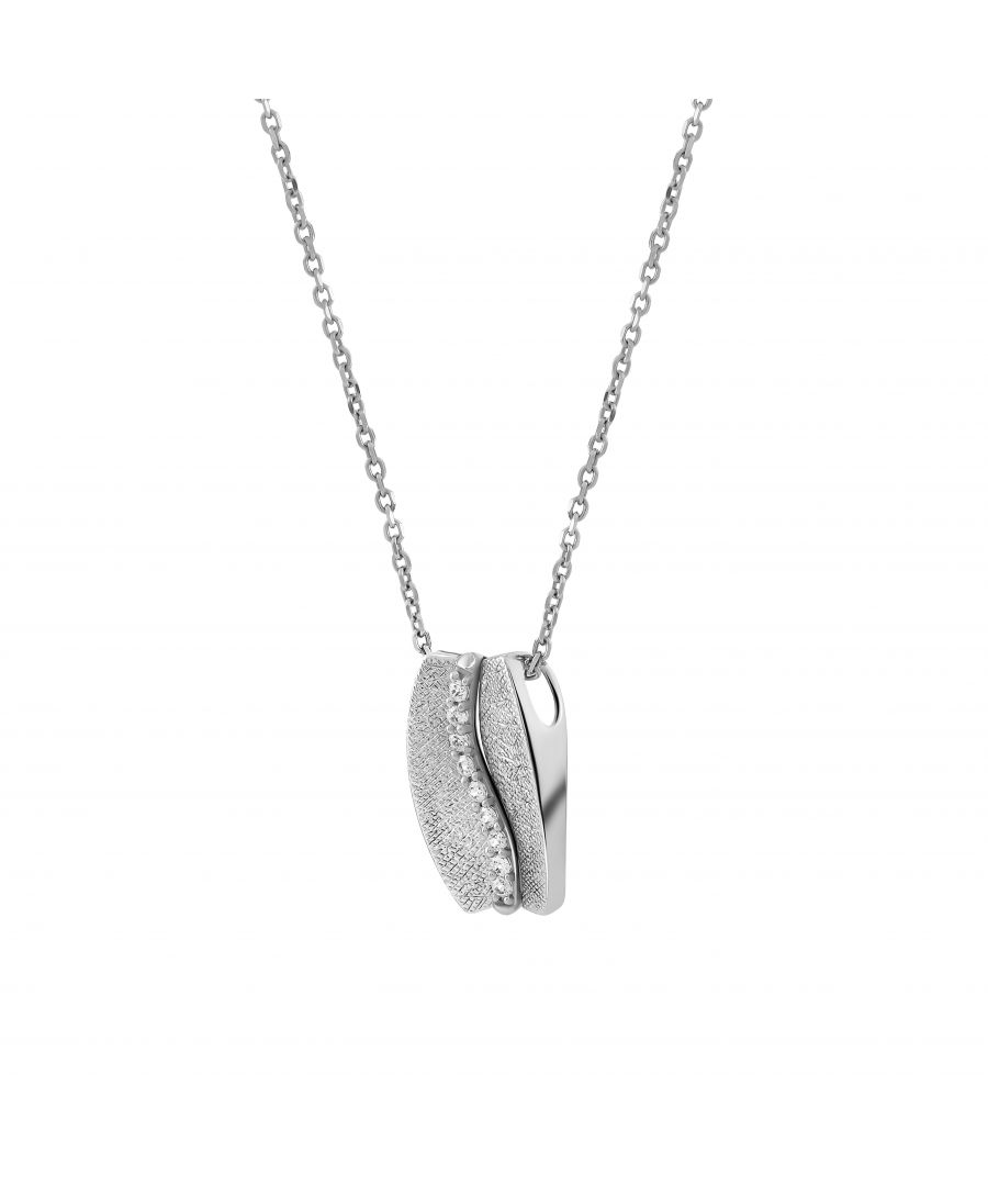 Orphelia Womens 925 Sterling Silver Pendant with Chain - White ZH-4481 - One