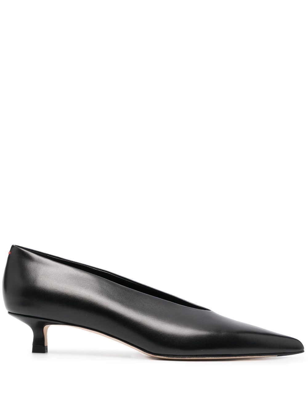 Clara pointed-toe leather pumps - Black