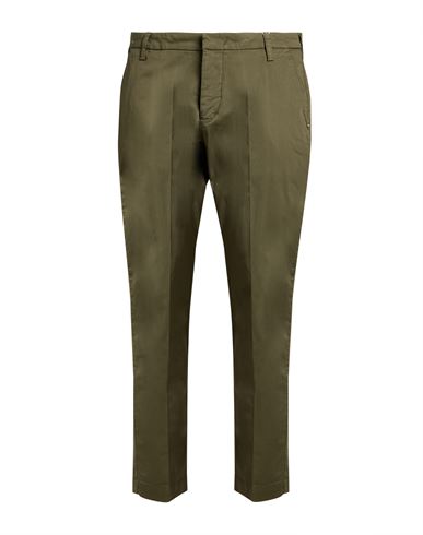 Man Pants Military green Size 38 Cotton, Elastane