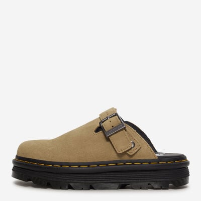 Platform Mules In Zebzag Suede