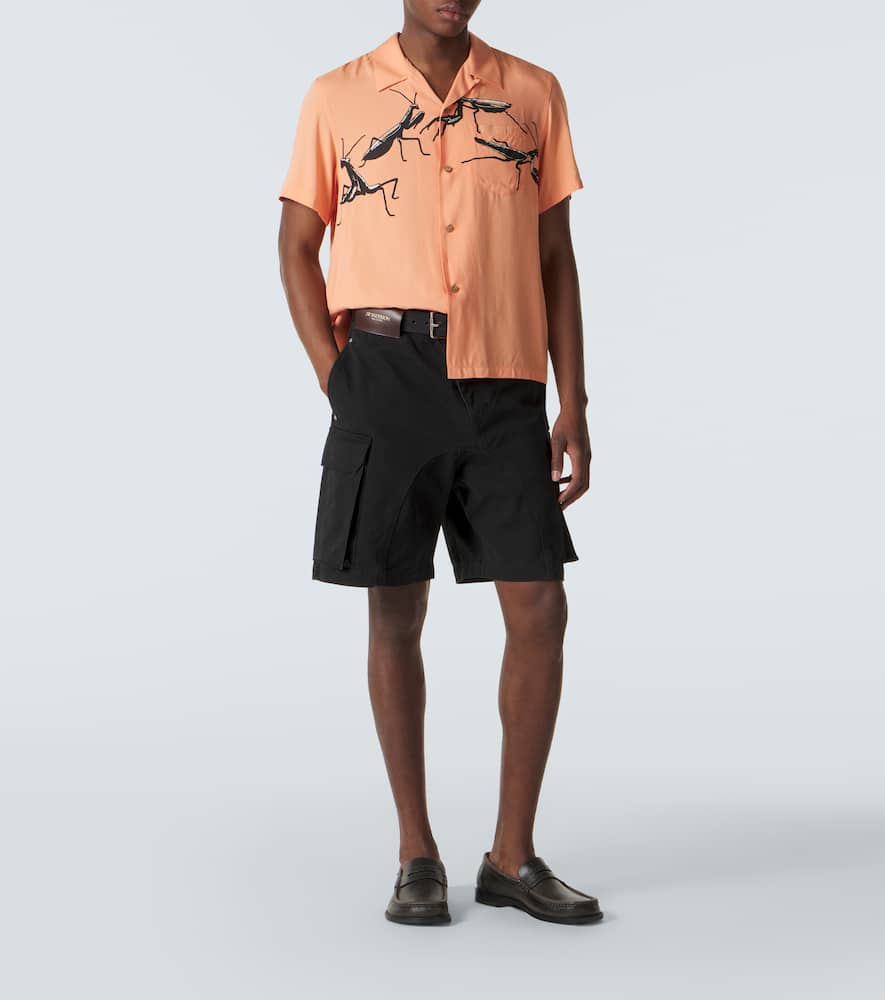 Printed bowling shirt