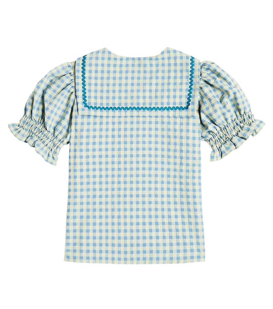 Georgina gingham cotton-blend shirt