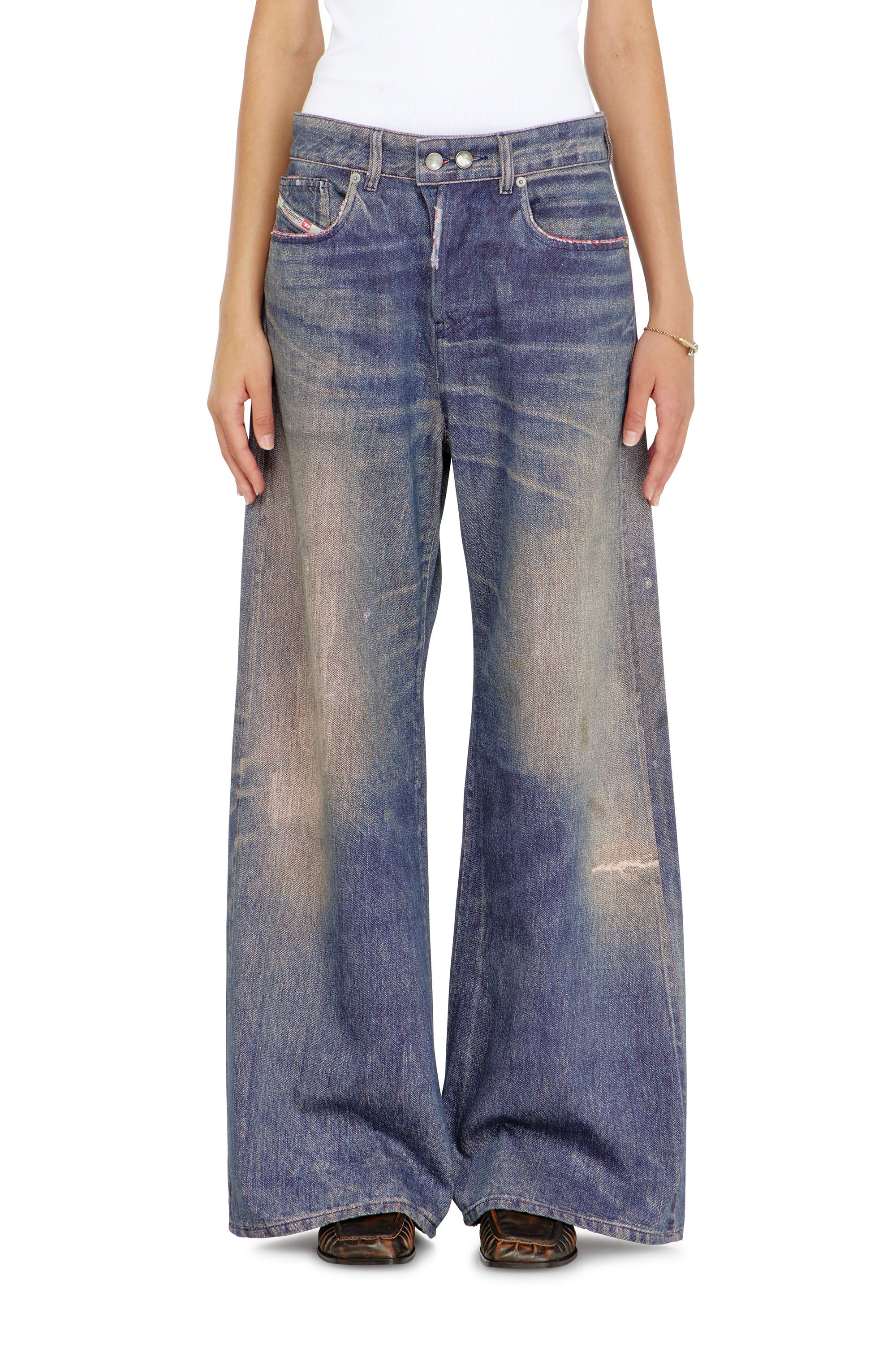 Relaxed Jeans Low Waist 1996 D-Sire, Dark blue, Button fly