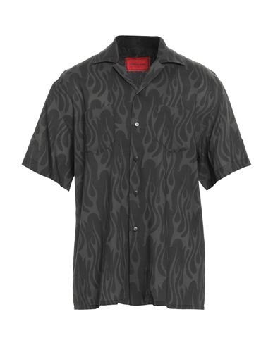 Man Shirt Black Size L Viscose
