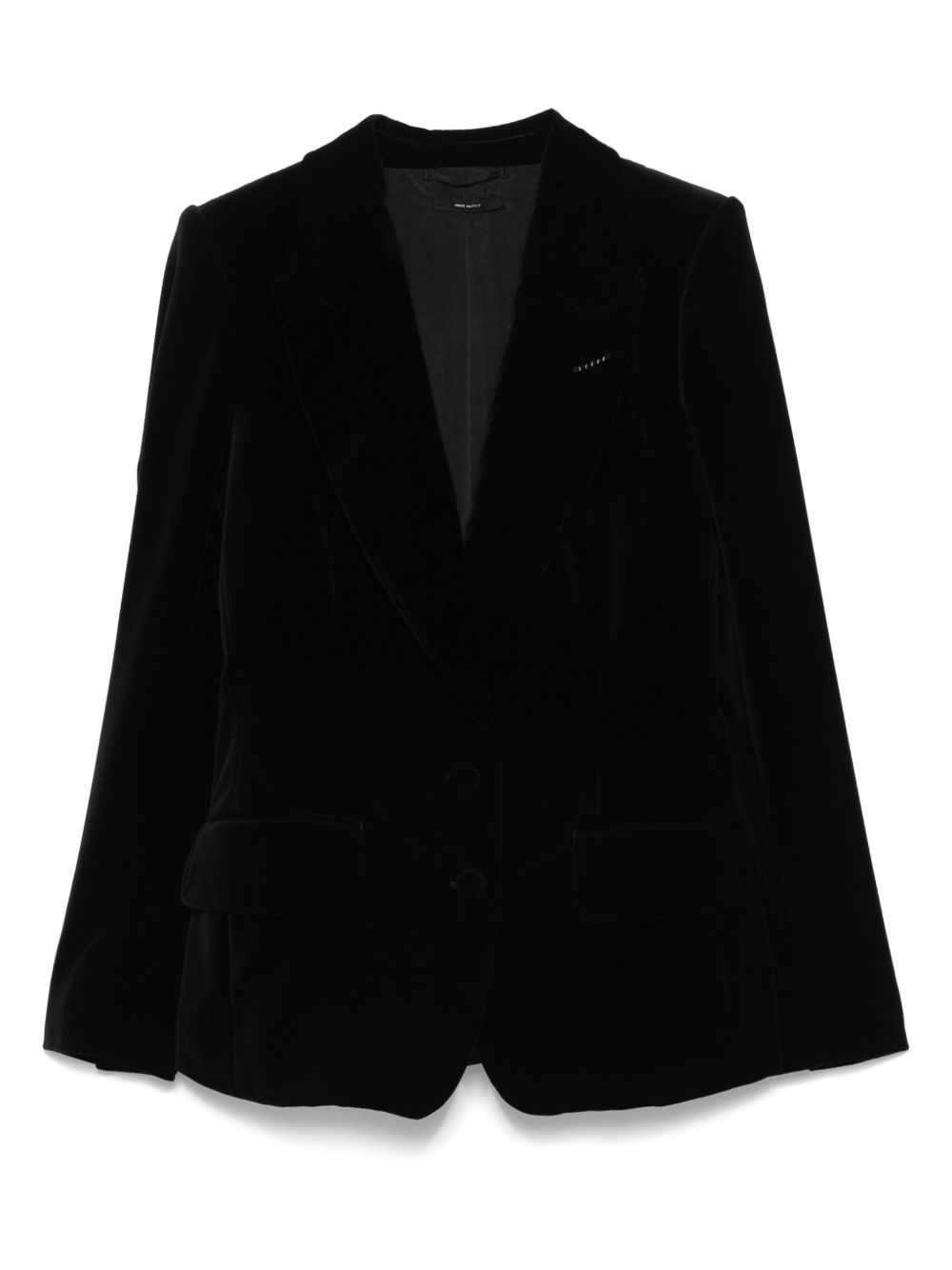 Velvet single-breasted blazer - Red
