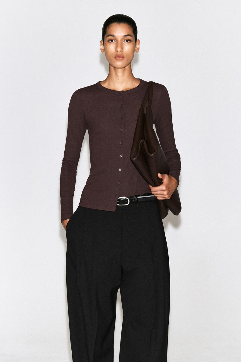 Jersey Cardigan Top