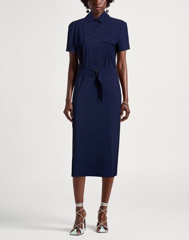 Woman Midi dress Midnight blue Size 6 Polyamide, Elastane