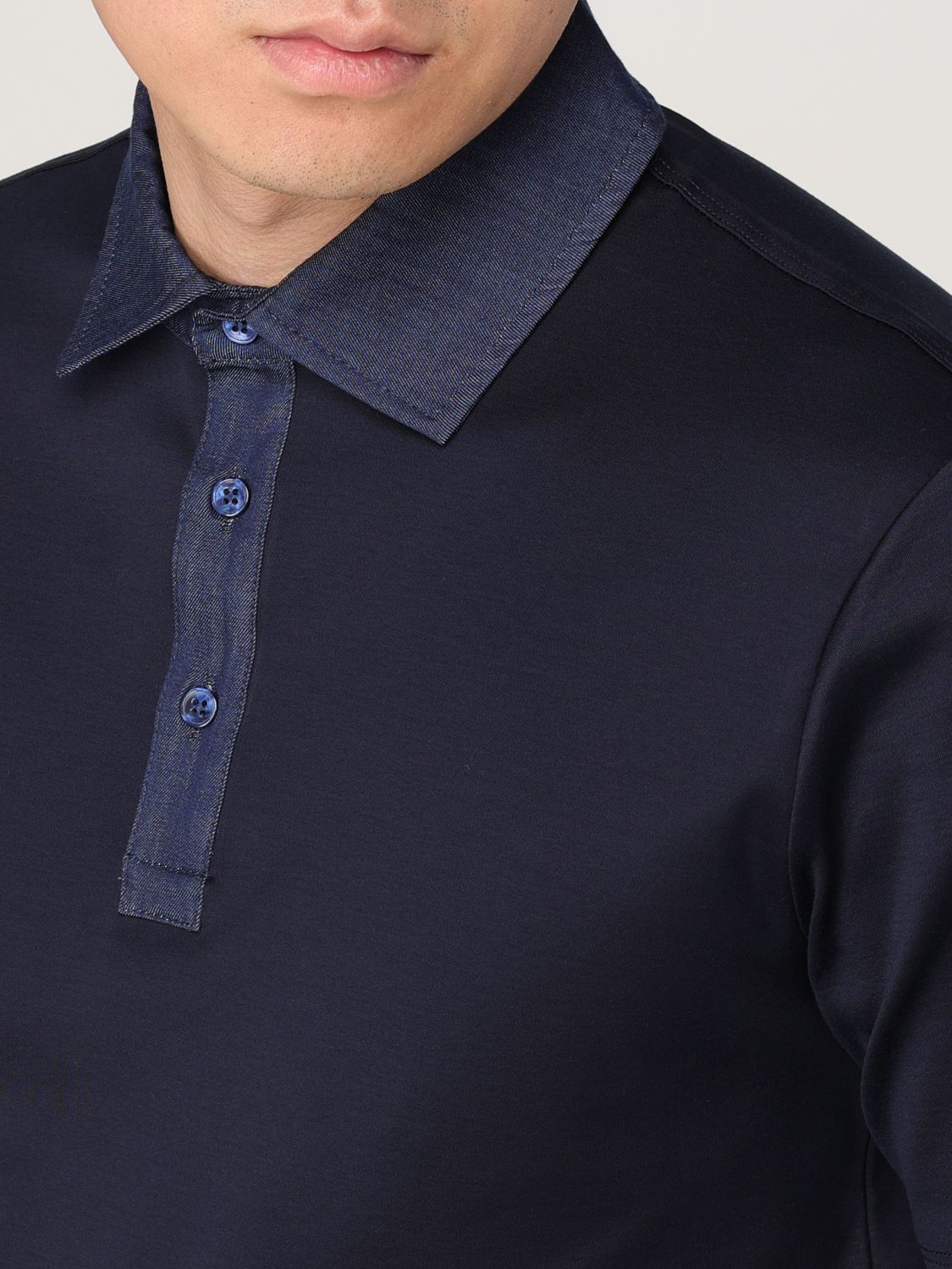 Polo Shirt Men color Blue