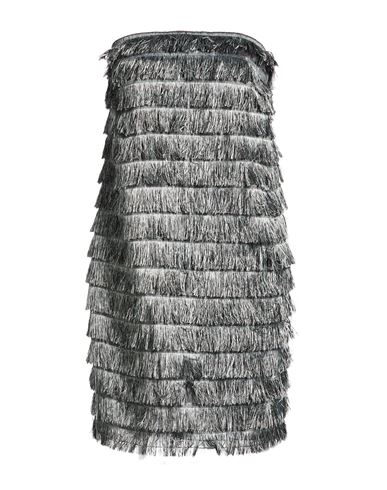 Woman Mini dress Grey Size 8 Polyester, Polyimide, Elastane