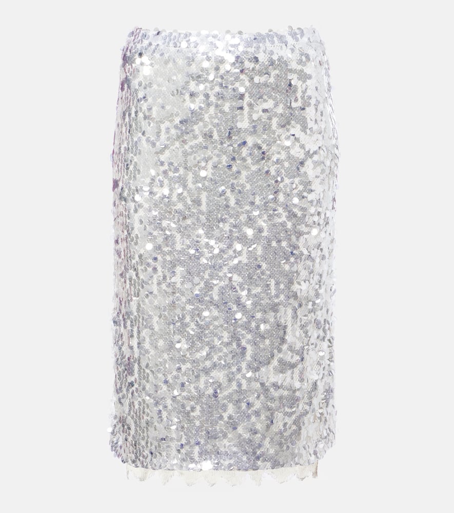 Opaline sequined midi skirt