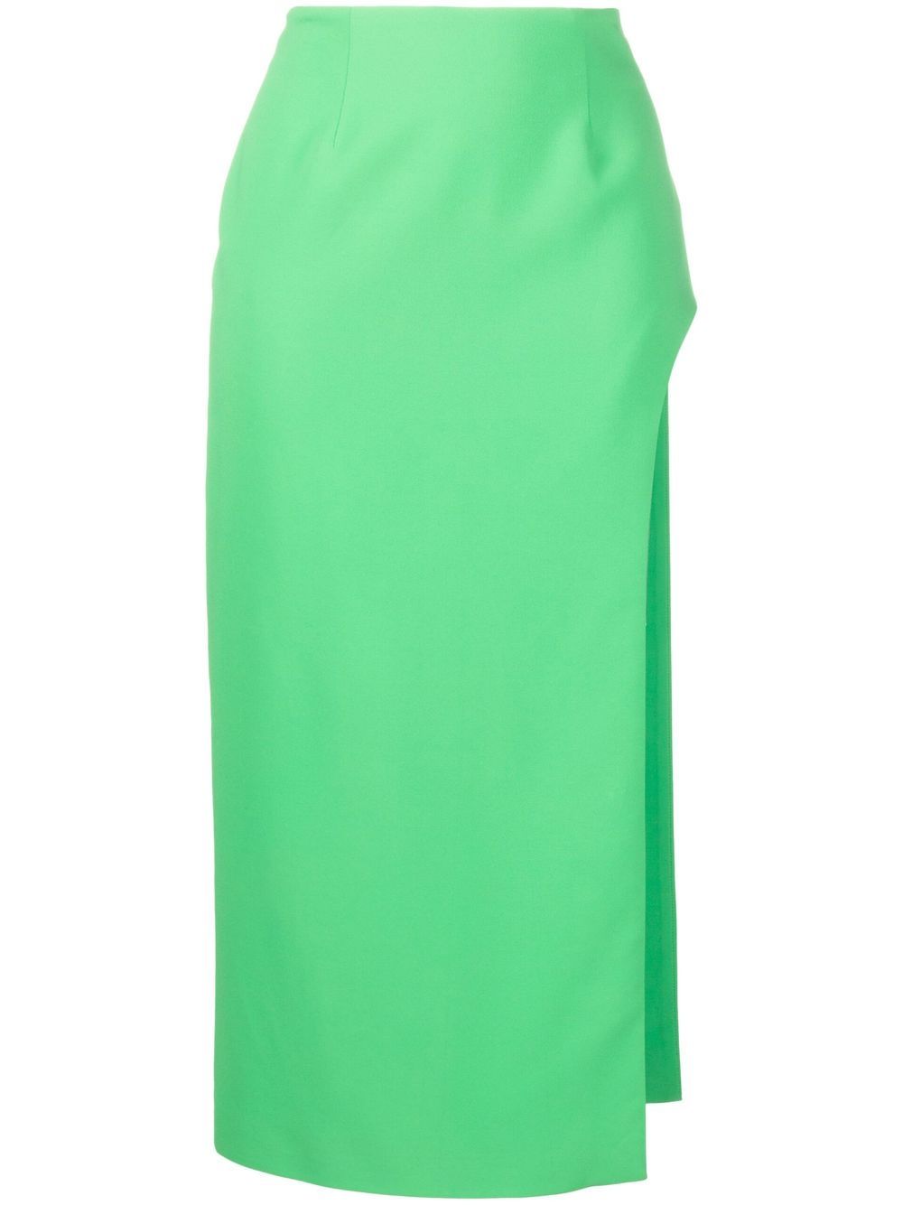 High-waisted side-slit skirt - Black