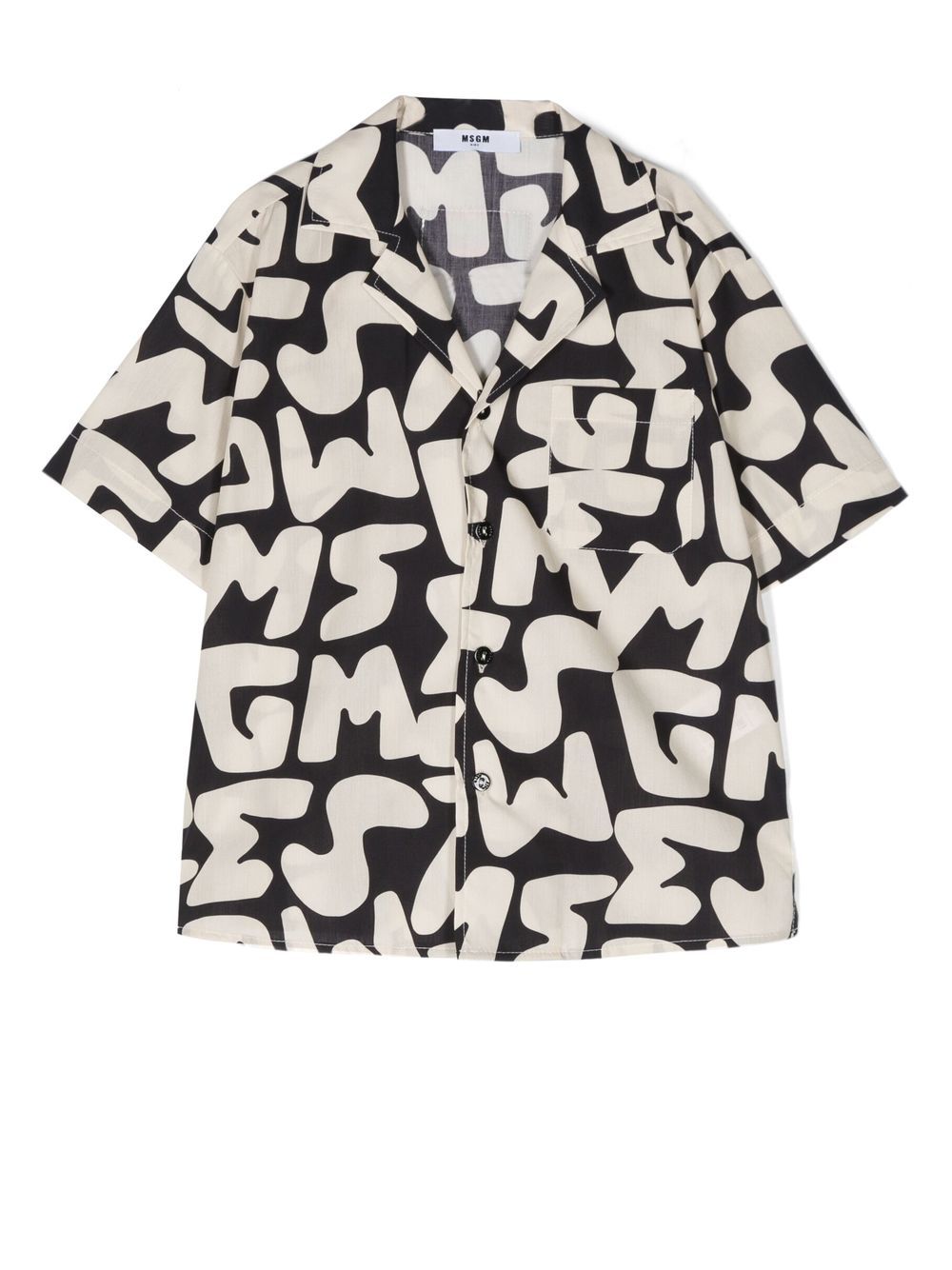 Logo-print cotton shirt - Neutrals