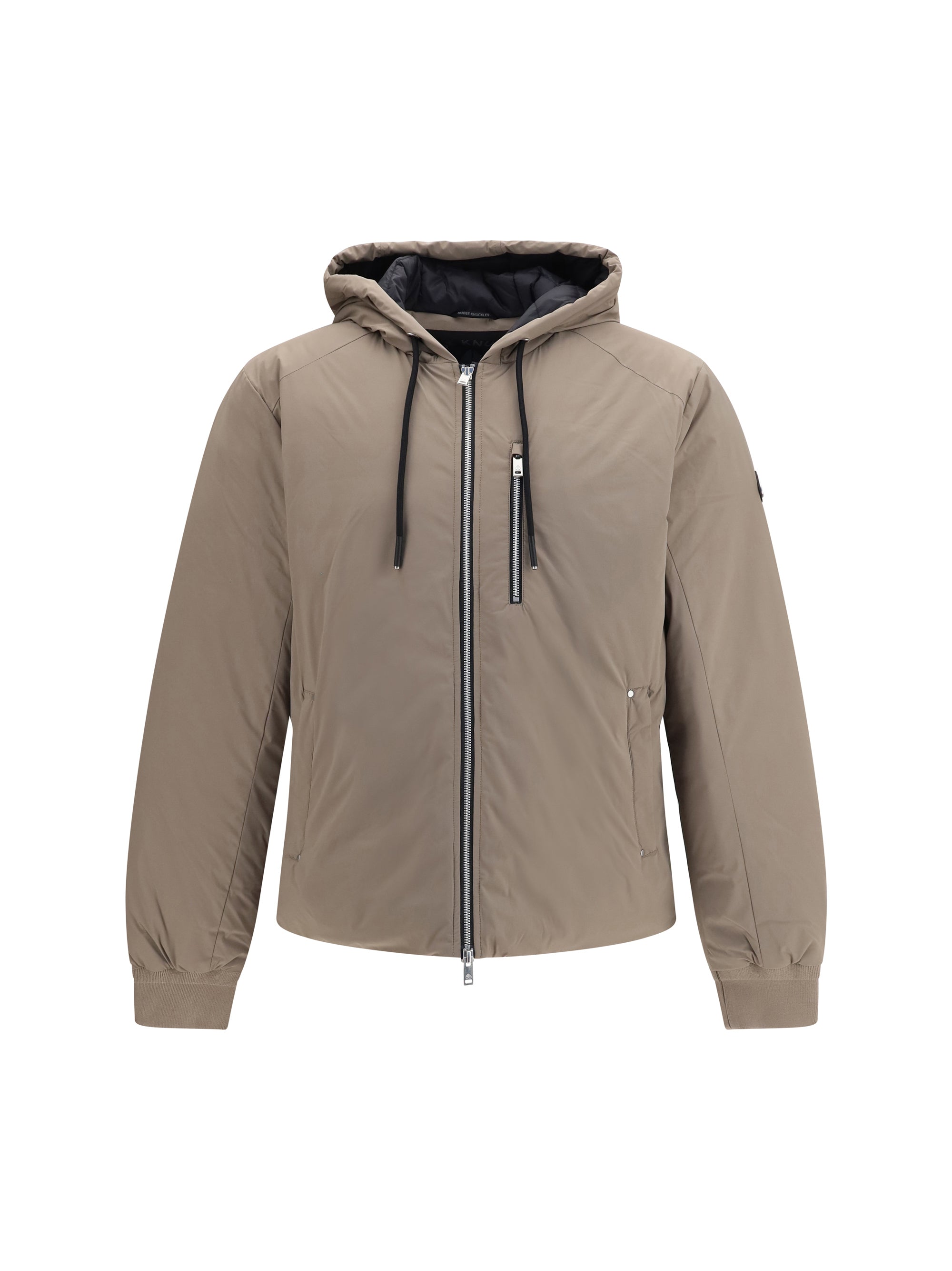 Hooded Down Jacket — Gray