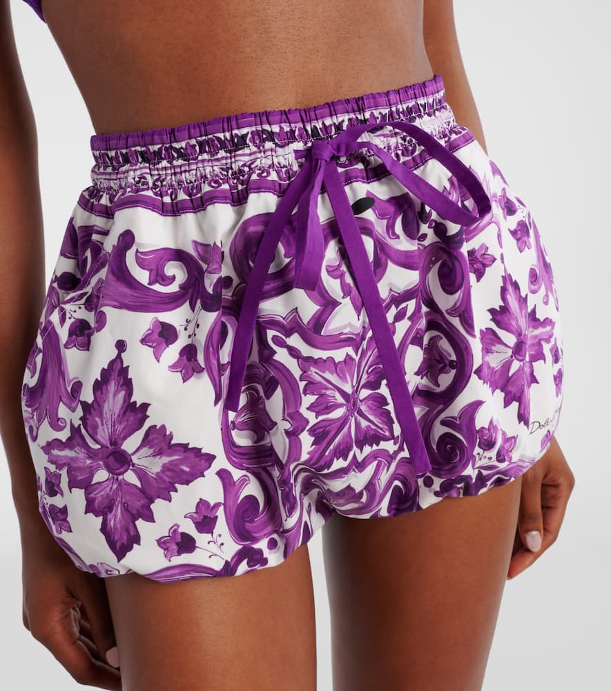 Majolica cotton poplin shorts