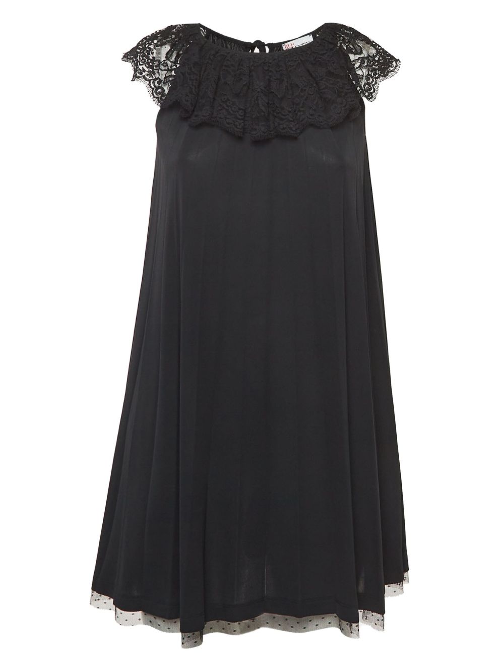 Lace-embellished mini dress - Black