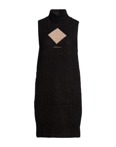 Woman Mini dress Black Size 1 Acrylic, Mohair wool, Wool, Polyamide