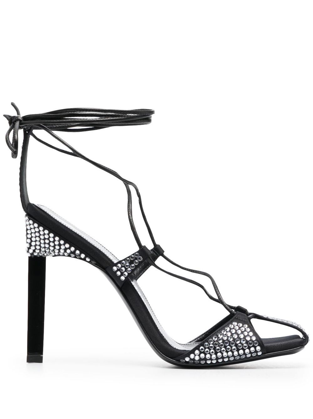 Adele 105mm crystal-embellished sandals - Black