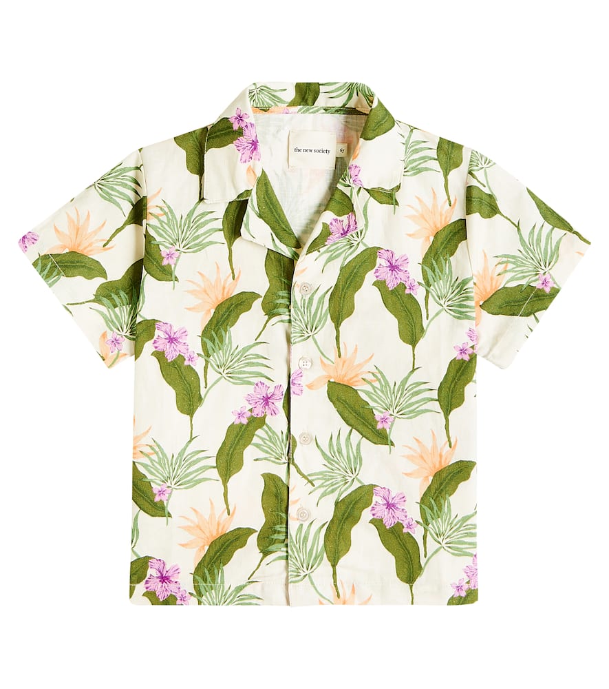 Hills printed linen and cotton shirt