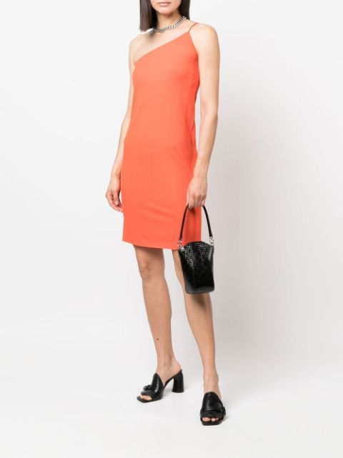 Off-shoulder knee-length dress