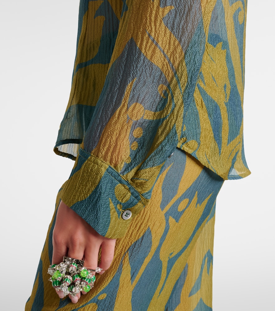 Printed silk shirt