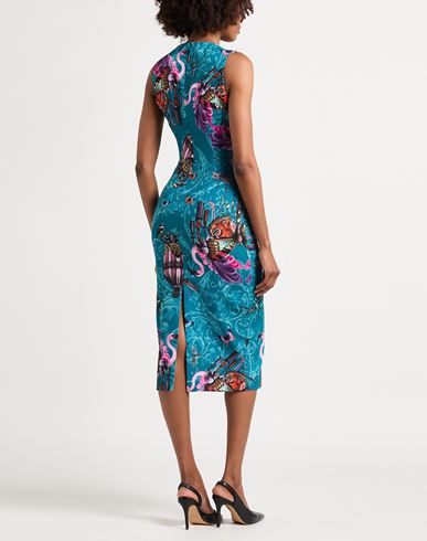 Woman Midi dress Emerald green Size 10 Polyester, Elastane