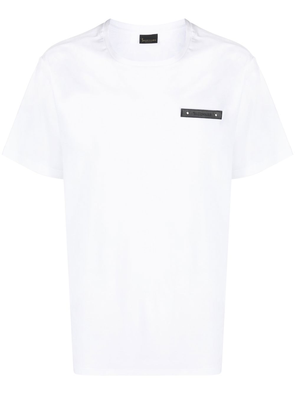 Logo-patch cotton T-shirt - White