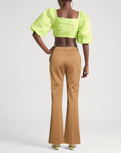 Woman Pants Camel Size 10 Cotton, Polyamide, Elastane