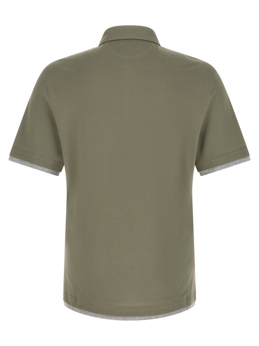 Green Solid Shirt Collar Polo
